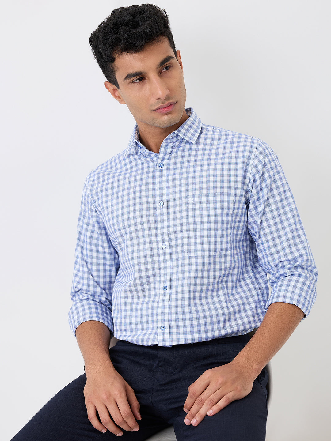Raymond Blue Casual Shirt