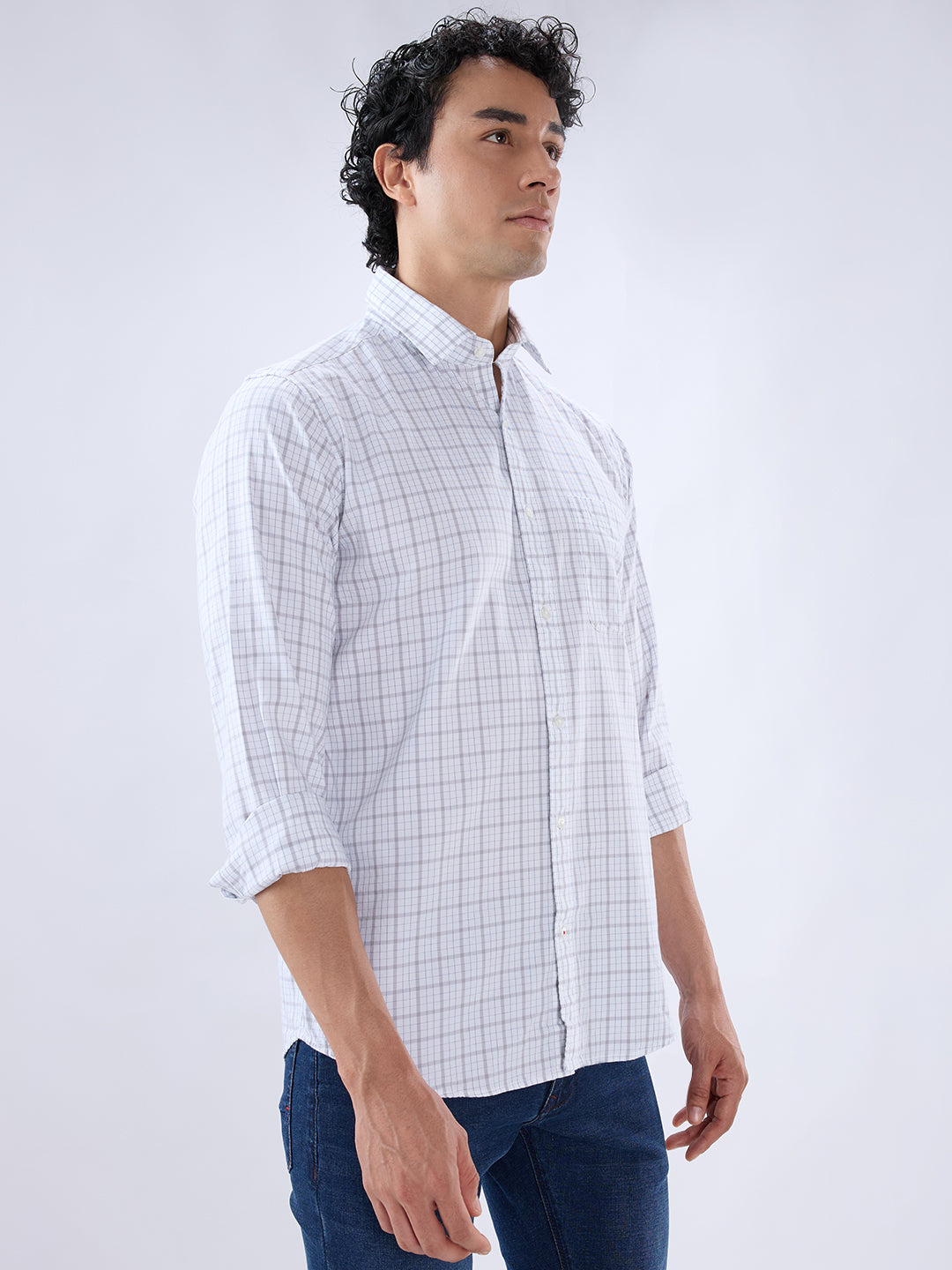 Raymond Grey Casual Shirt