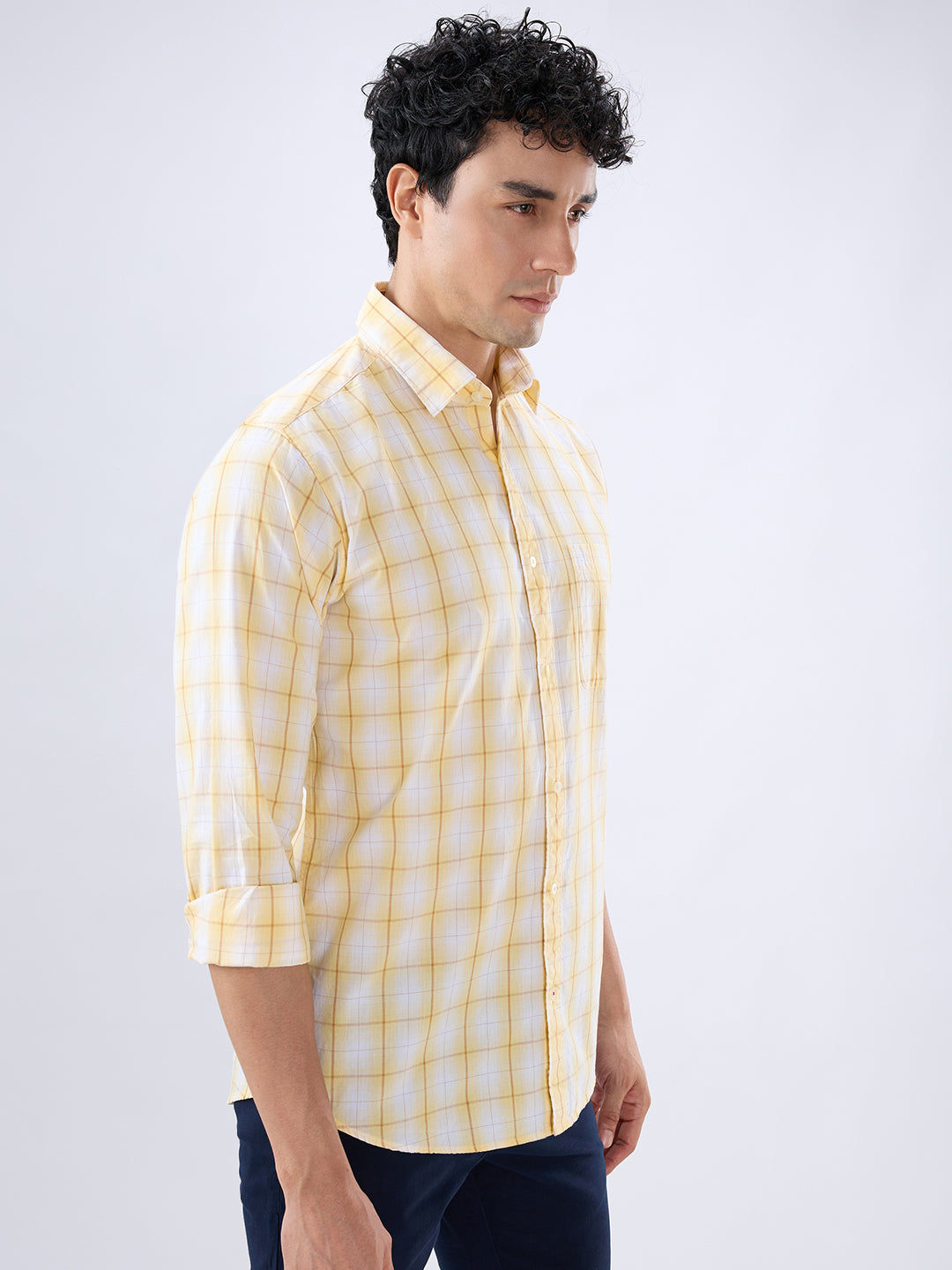 Raymond Yellow Casual Shirt