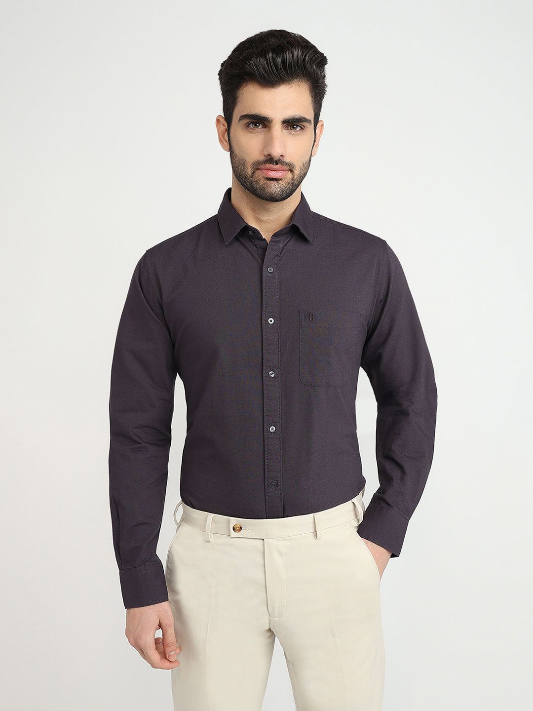Raymond Purple Casual Shirt