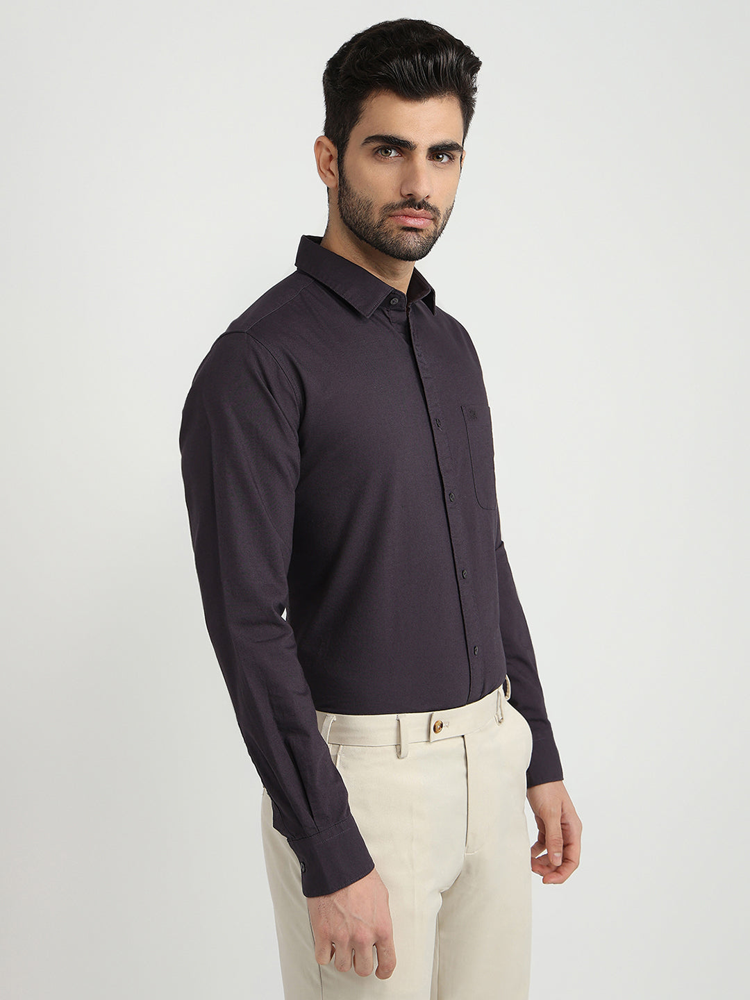 Raymond Purple Casual Shirt