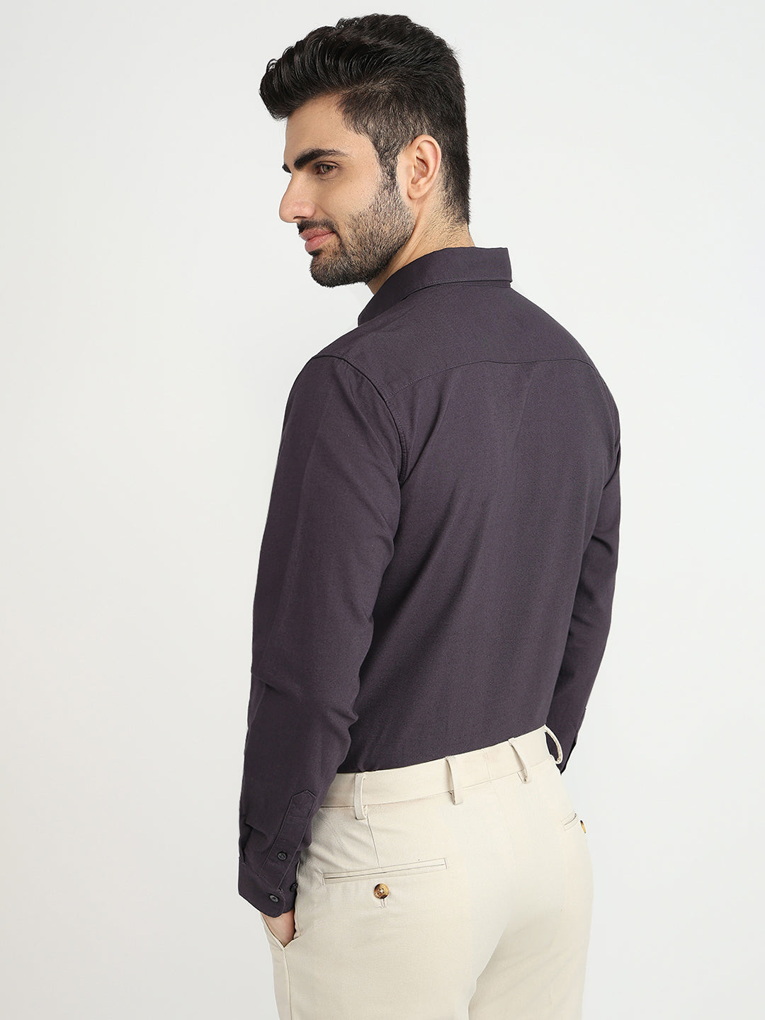 Raymond Purple Casual Shirt