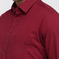 Raymond Men Maroon Slim Fit Solid Casual Shirt