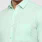 Raymond Men Green Slim Fit Solid Casual Shirt