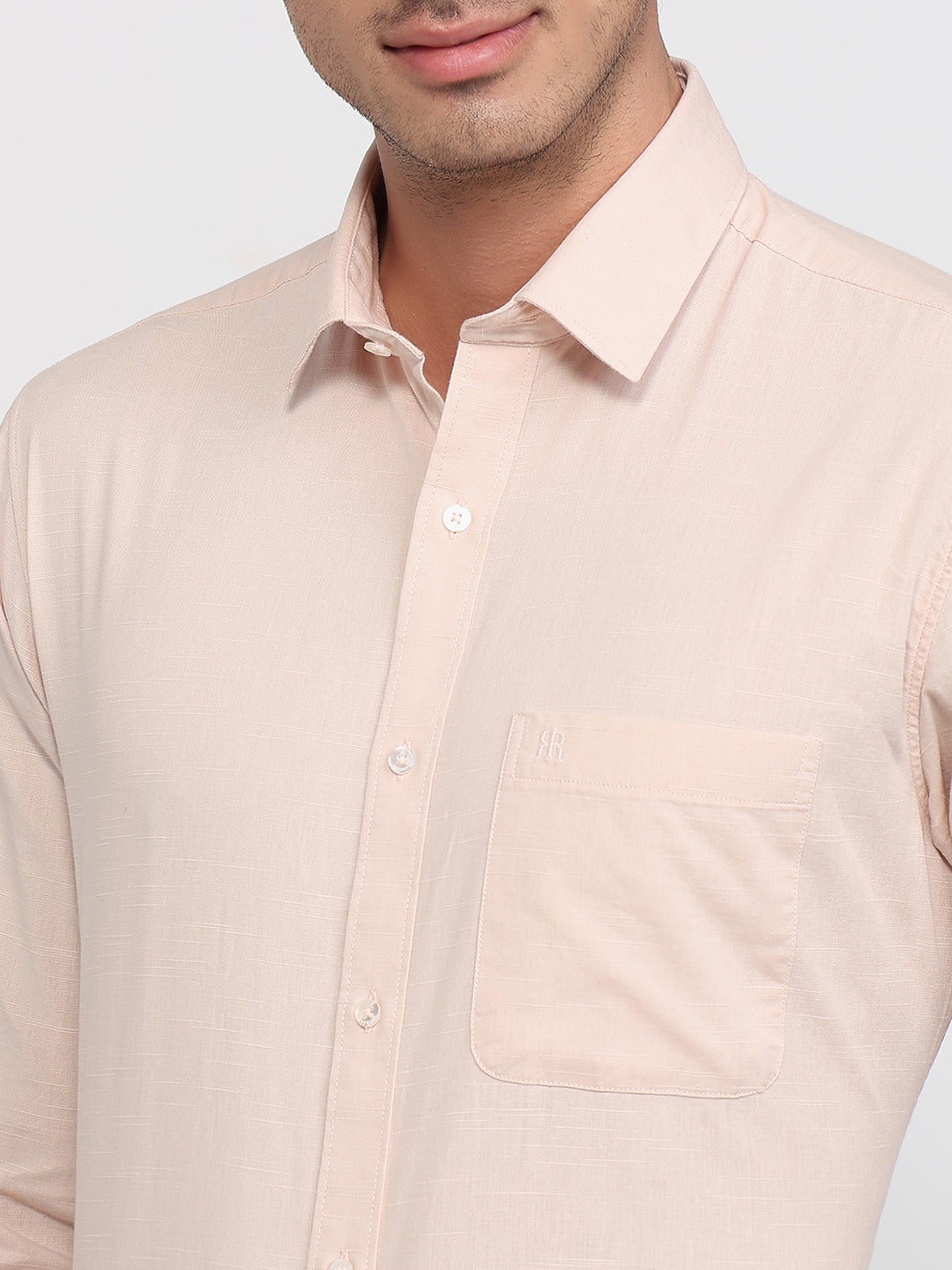 Raymond Men Red Slim Fit Solid Casual Shirt