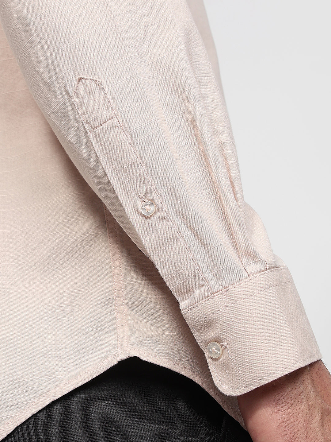 Raymond Men Red Slim Fit Solid Casual Shirt