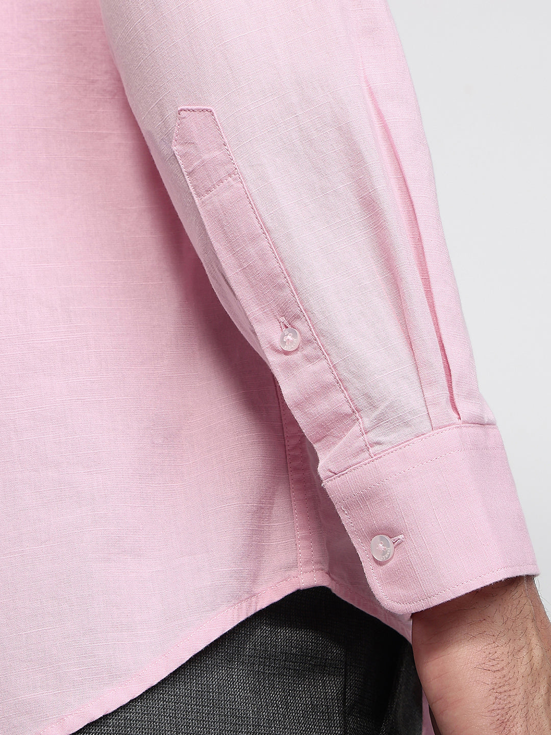 Raymond Men Red Slim Fit Solid Casual Shirt