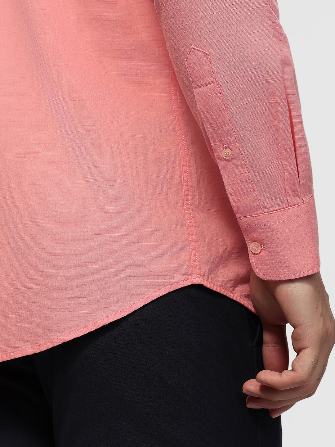 Raymond Men Red Slim Fit Solid Casual Shirt