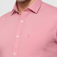 Raymond Men Red Slim Fit Solid Casual Shirt