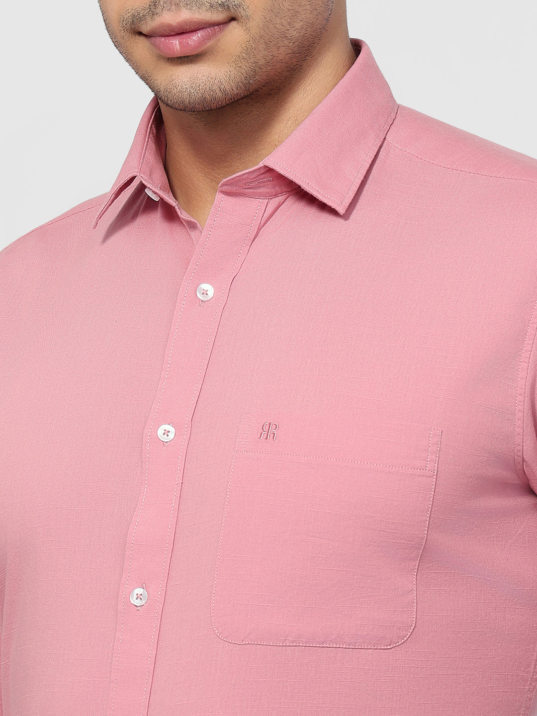 Raymond Men Red Slim Fit Solid Casual Shirt