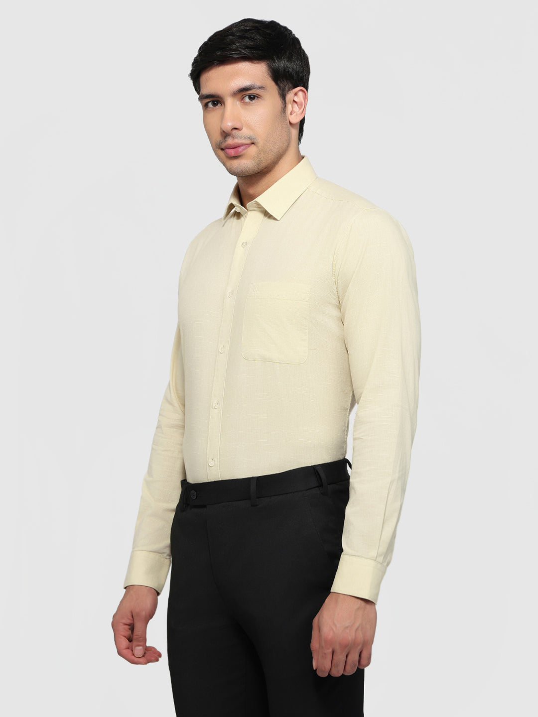 Raymond Yellow Casual Shirt