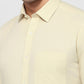 Raymond Men Yellow Slim Fit Solid Casual Shirt