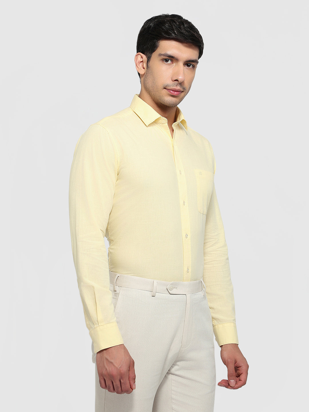 Raymond Yellow Casual Shirt