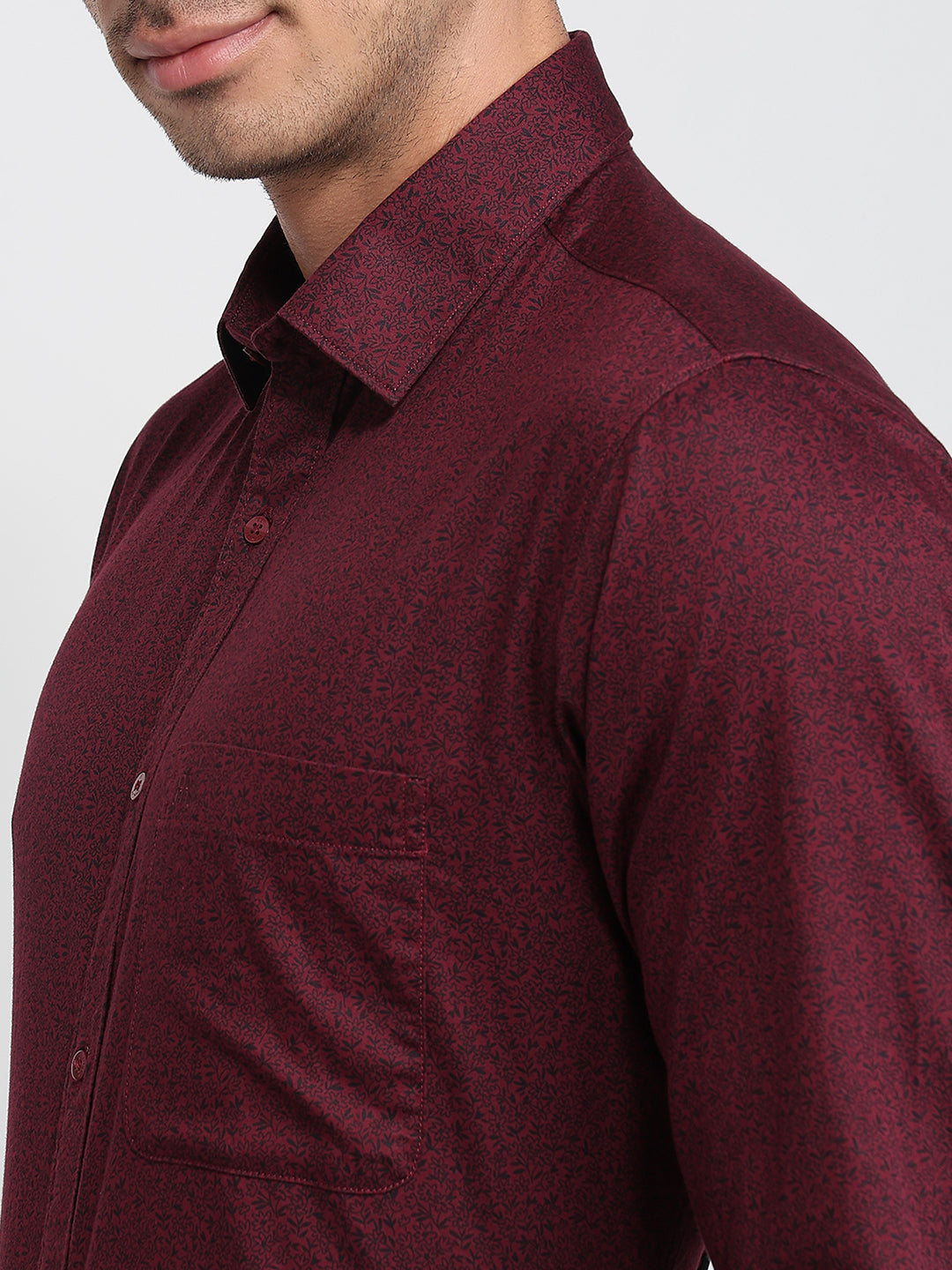 Raymond Maroon Casual Shirt