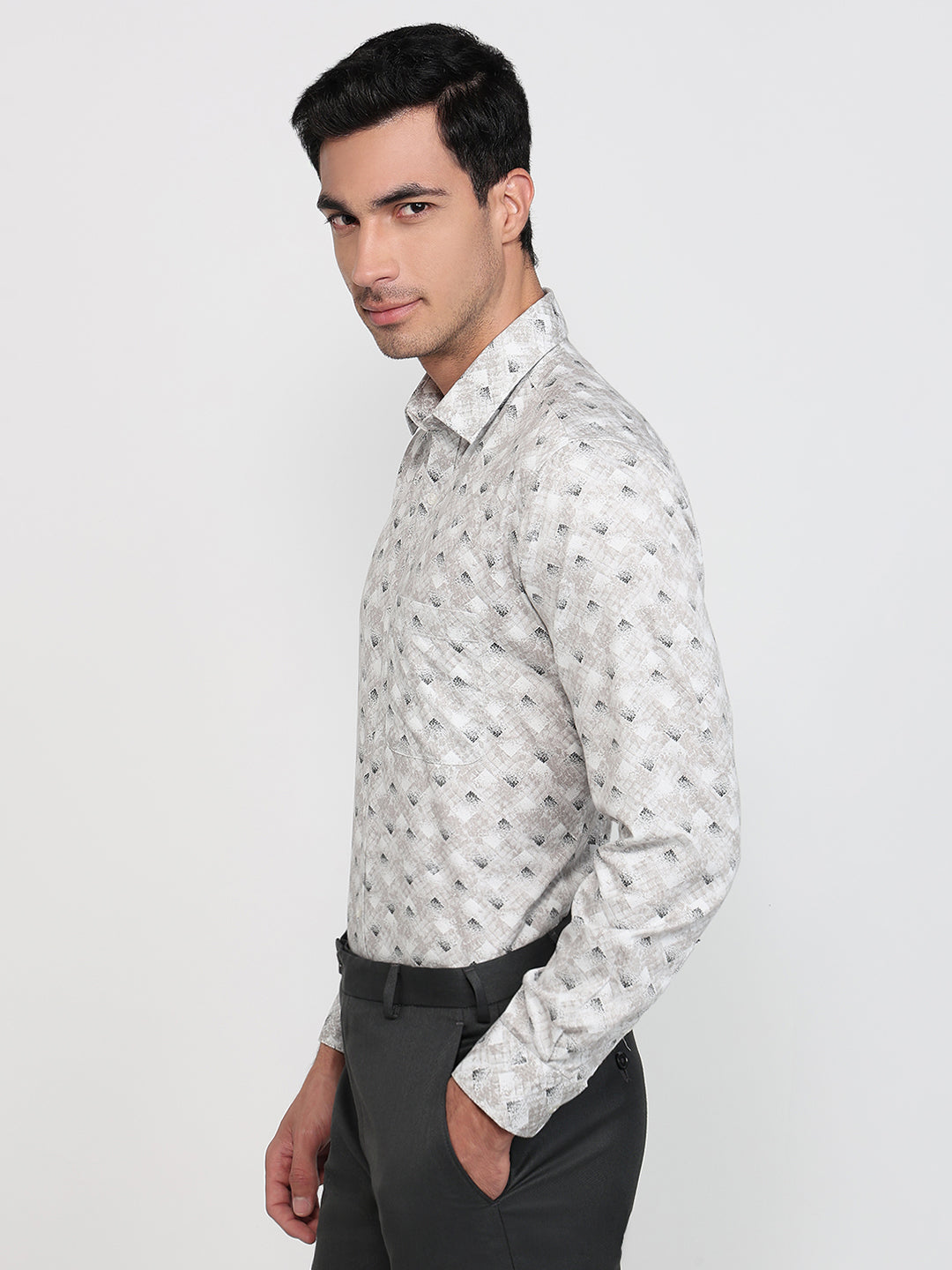 Raymond White Casual Shirt