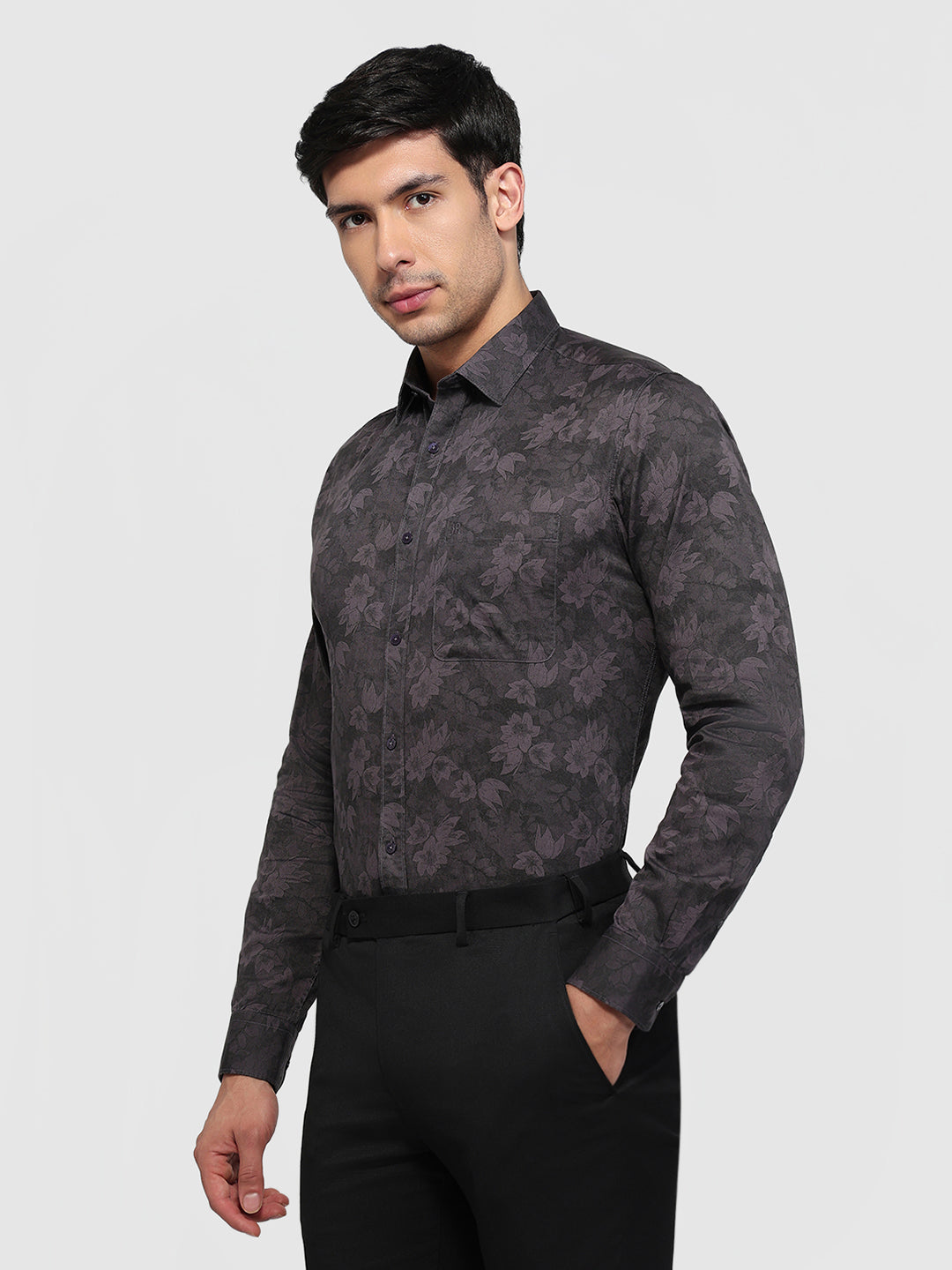 Raymond Violet Casual Shirt