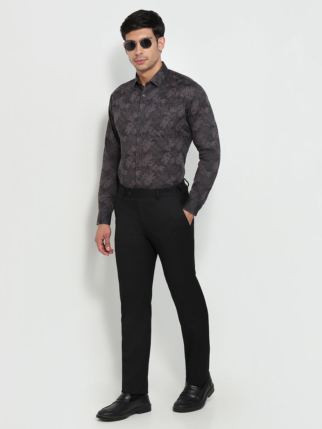 Raymond Violet Casual Shirt