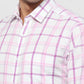 Raymond Men Red Slim Fit Checks Casual Shirt