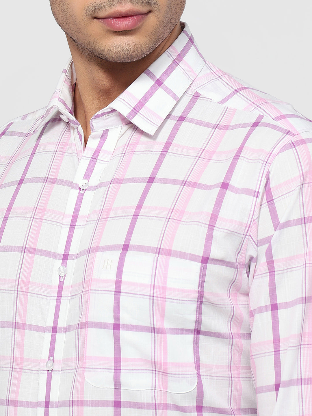 Raymond Men Red Slim Fit Checks Casual Shirt