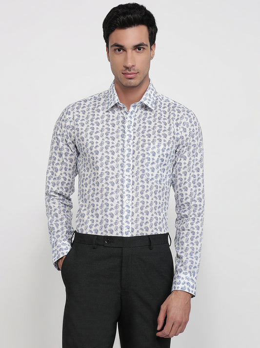 Raymond White Casual Shirt