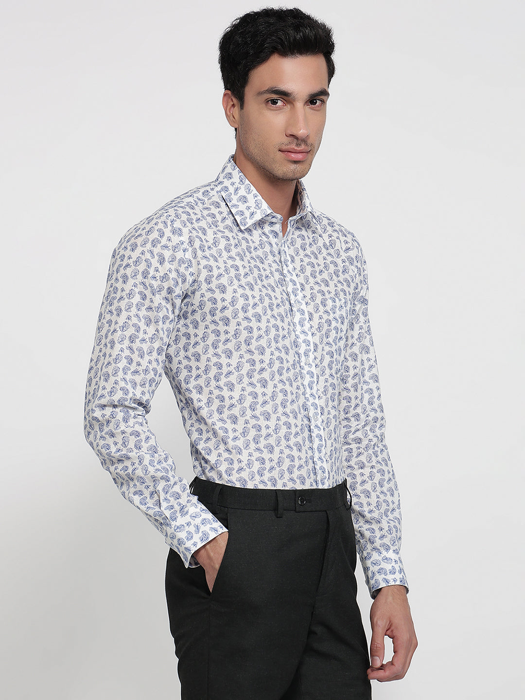 Raymond White Casual Shirt