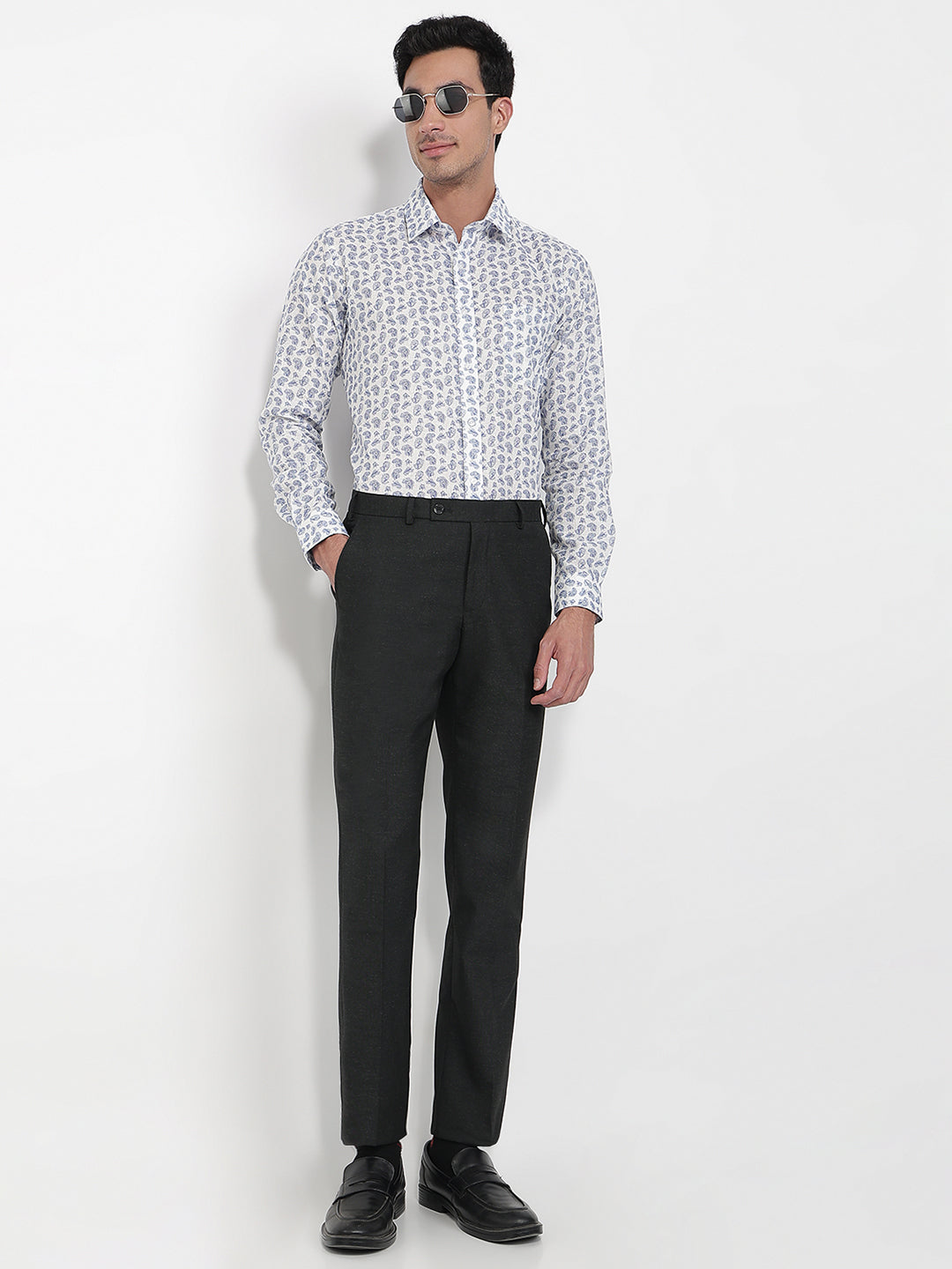 Raymond White Casual Shirt