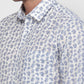 Raymond Men White Slim Fit Print Casual Shirt