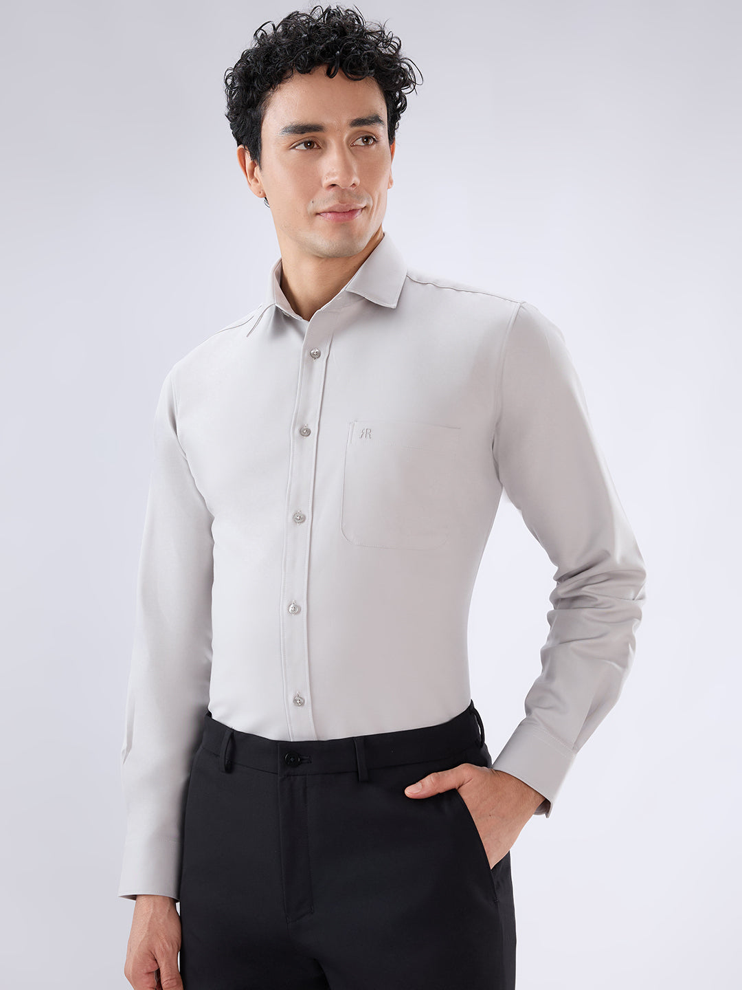 Raymond Grey Casual Shirt