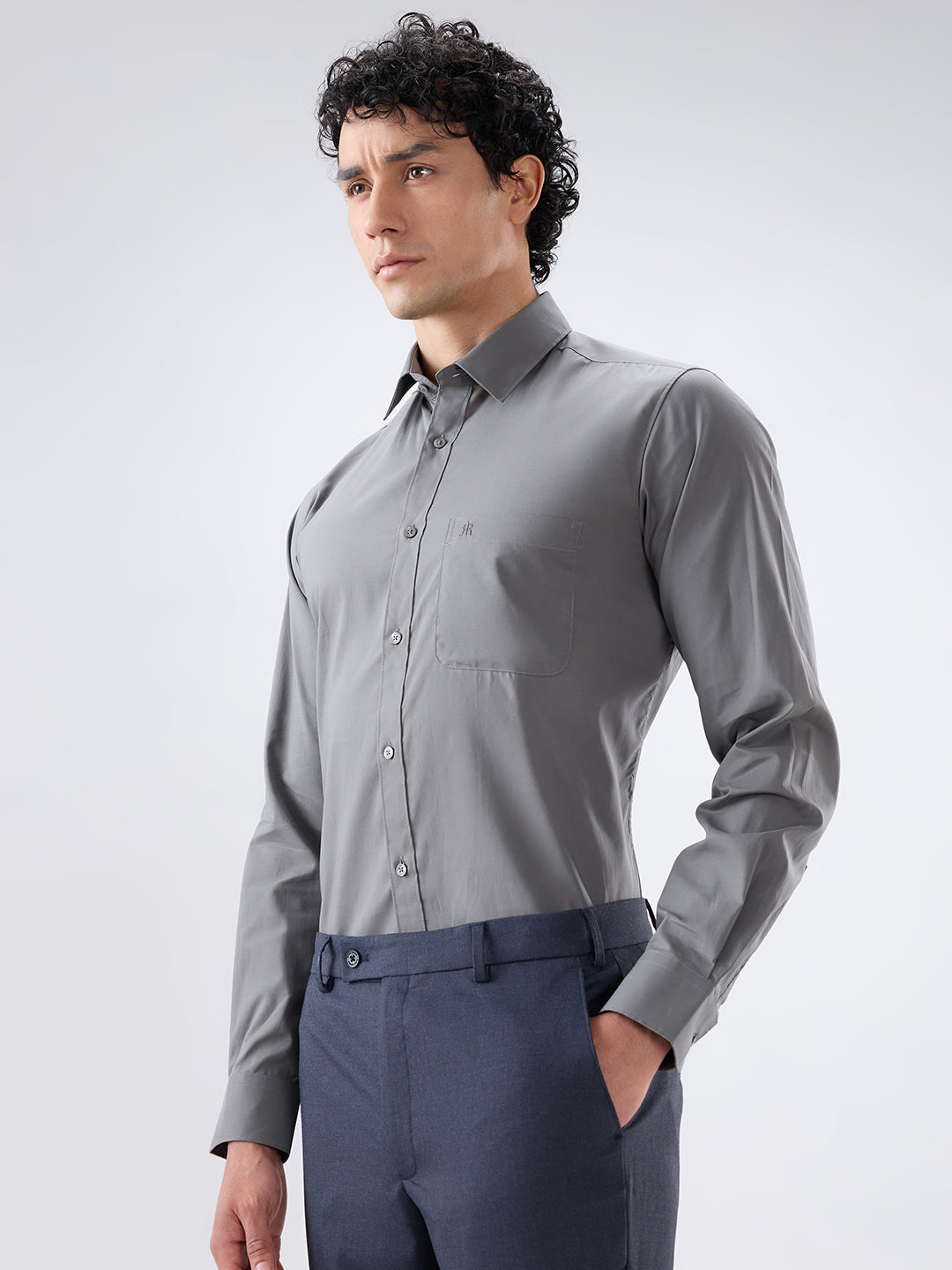 Raymond Grey Casual Shirt