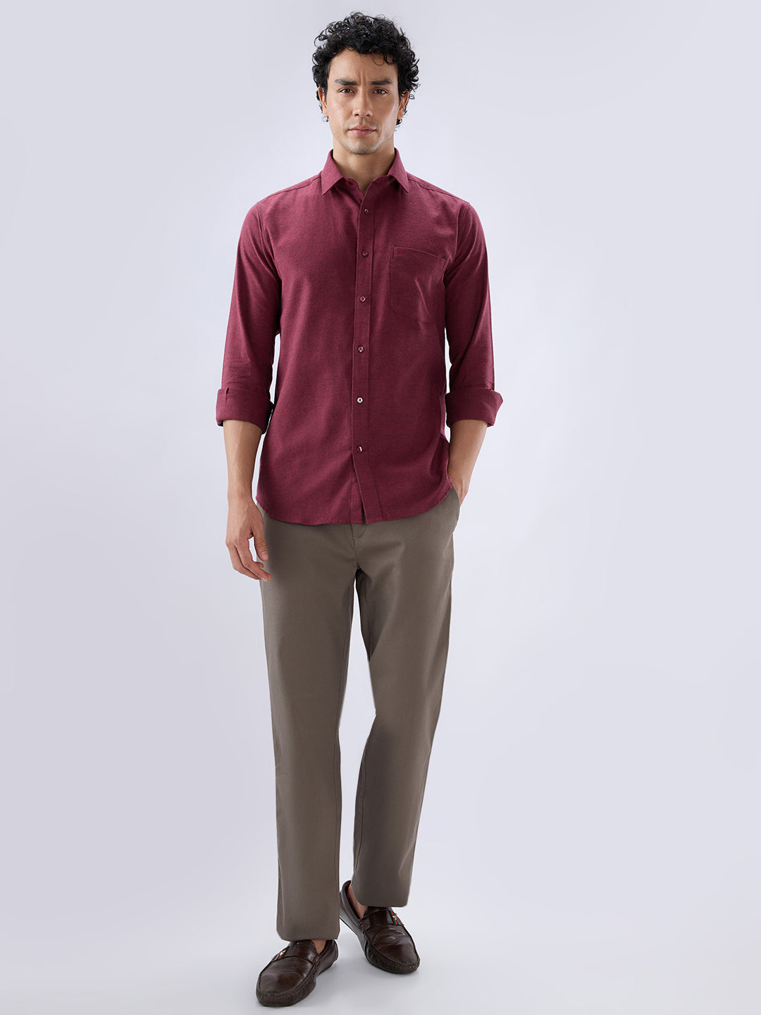 Raymond Red Casual Shirt