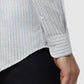 Raymond Men White Slim Fit Stripe Casual Shirt