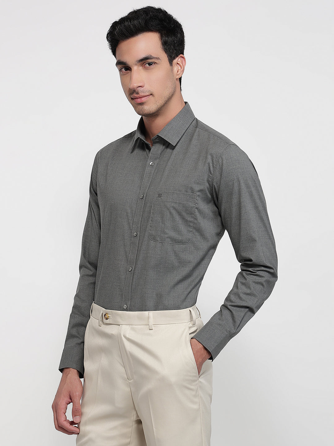 Raymond Grey Casual Shirt