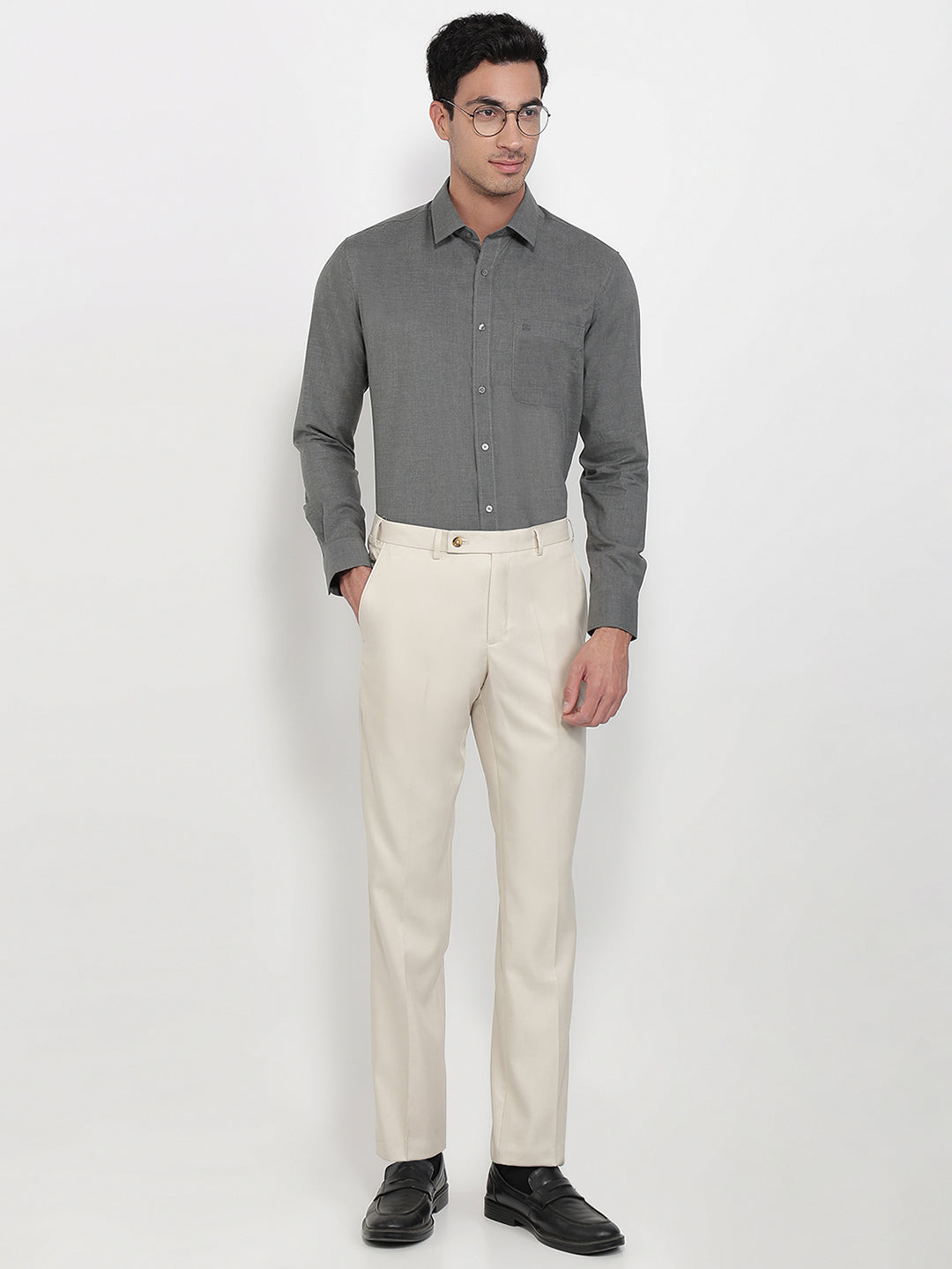Raymond Grey Casual Shirt