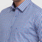 Raymond Men Blue Slim Fit Checks Casual Shirt