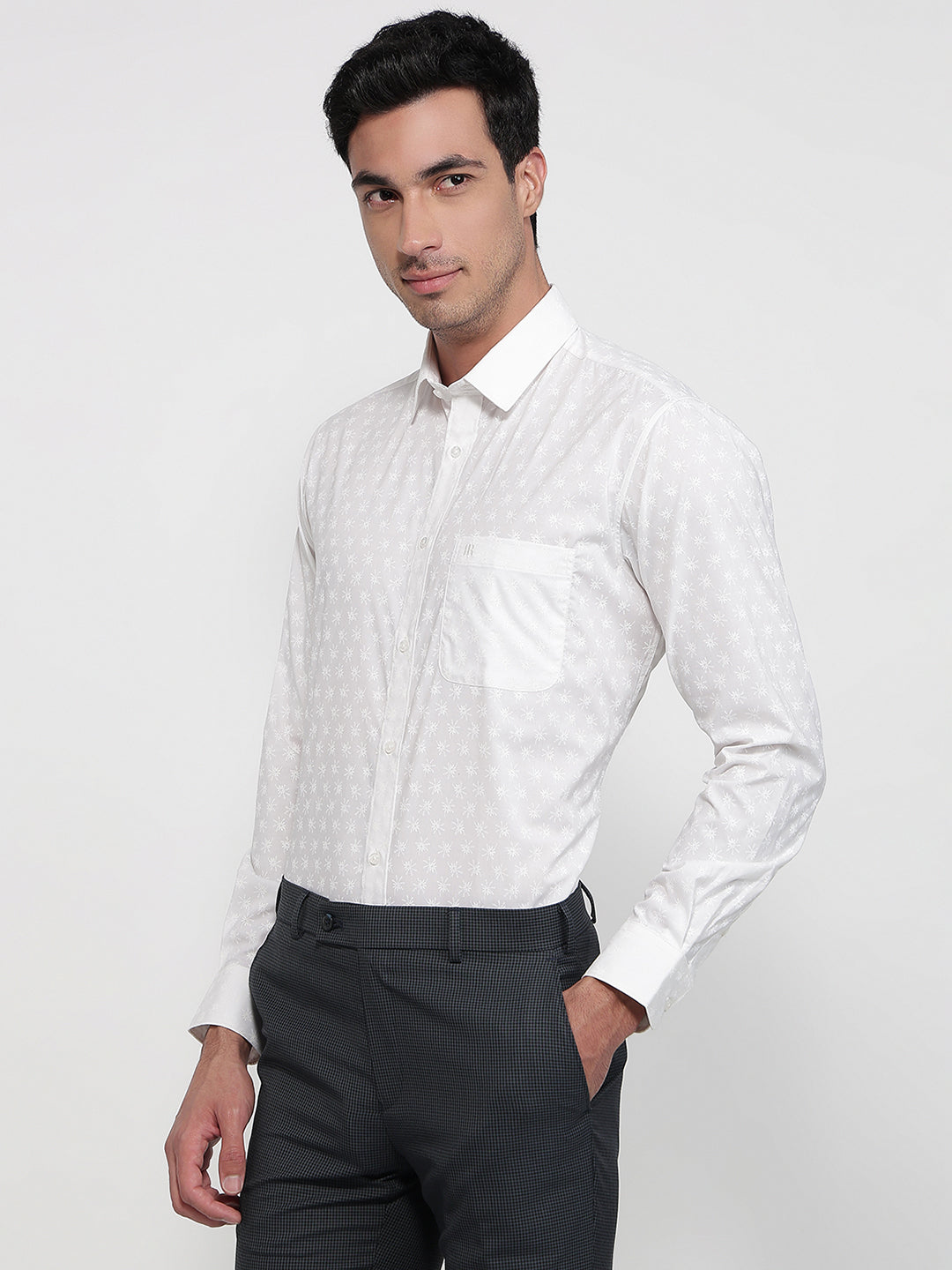 Raymond White Casual Shirt