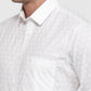 Raymond Men White Slim Fit Print Casual Shirt