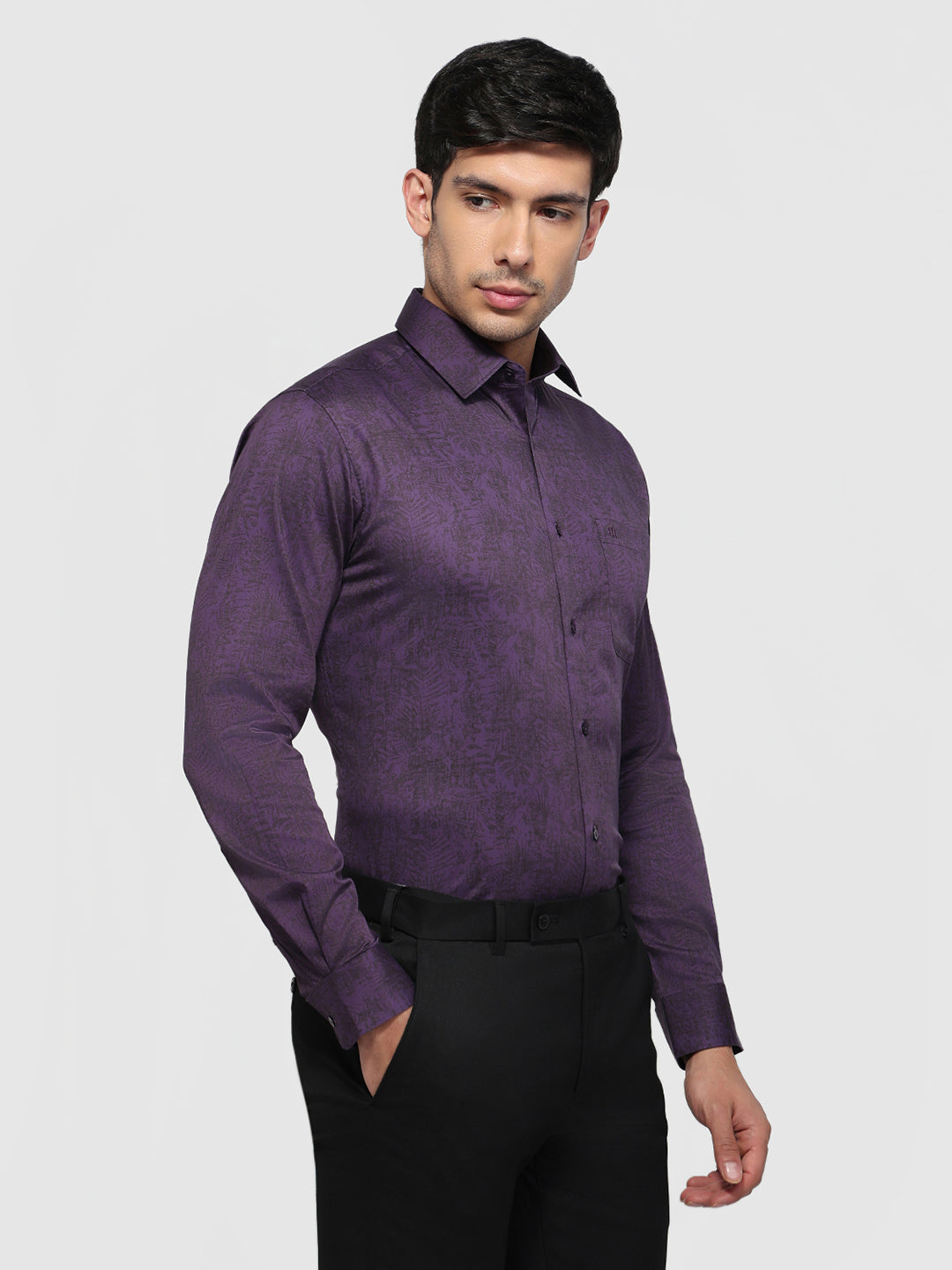 Raymond Violet Casual Shirt