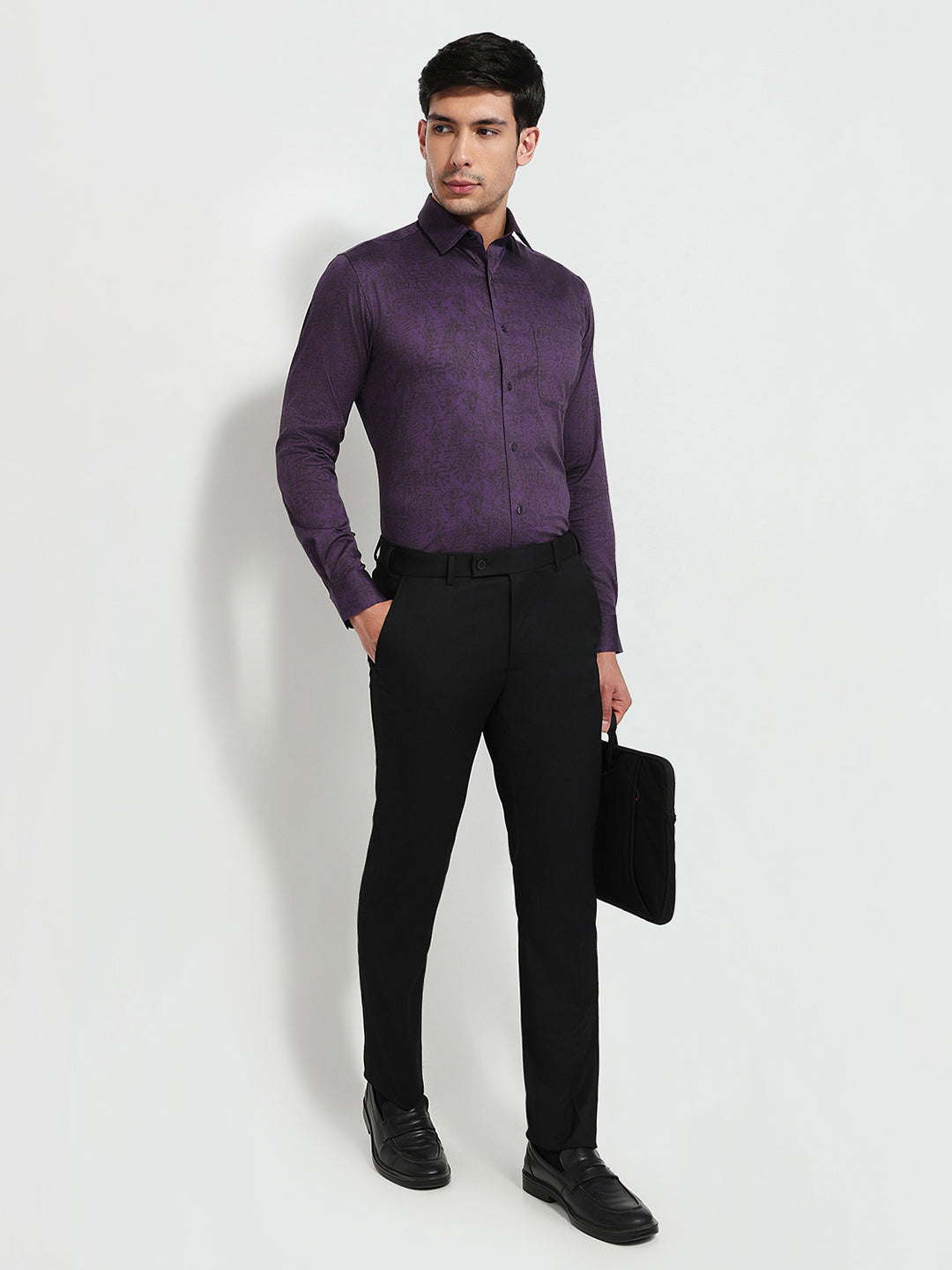 Raymond Violet Casual Shirt