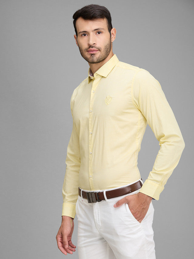 Raymond Yellow Casual Shirt 