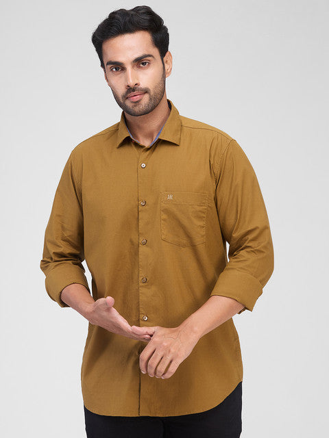 Raymond Khaki Casual Shirts