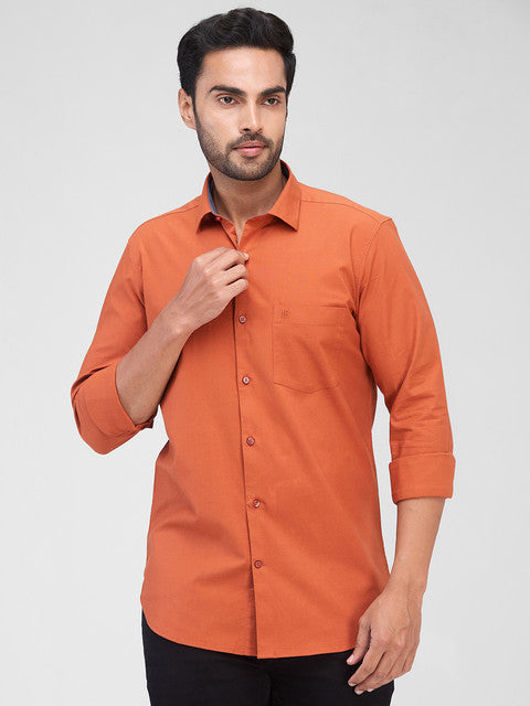 Raymond Orange Casual Shirts