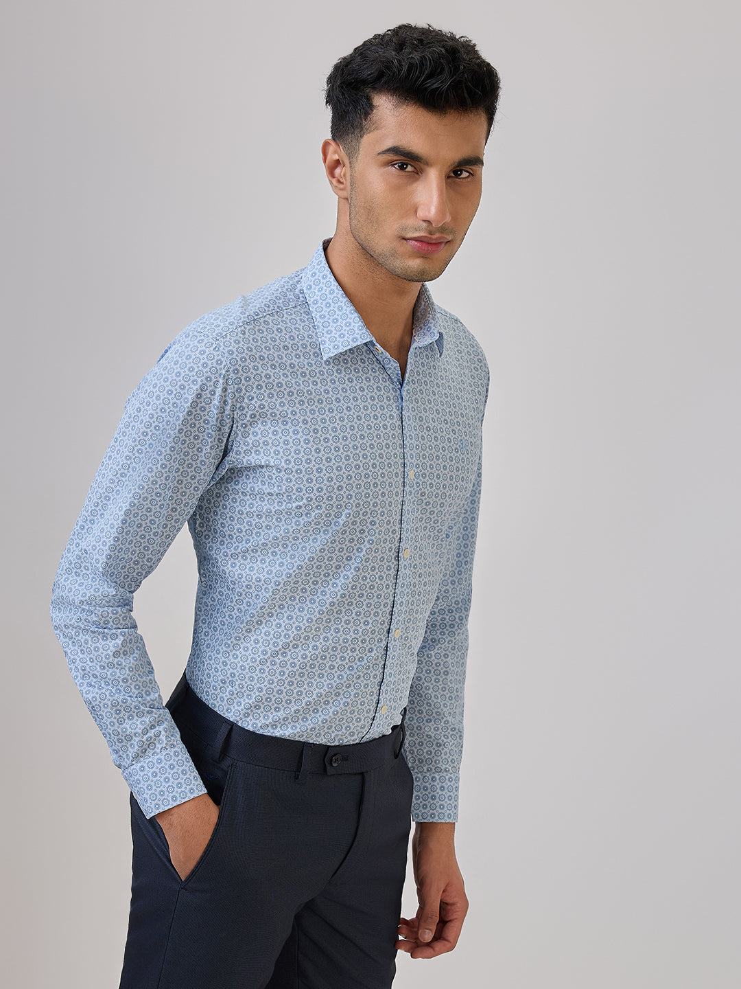 Raymond Blue Casual Shirt 