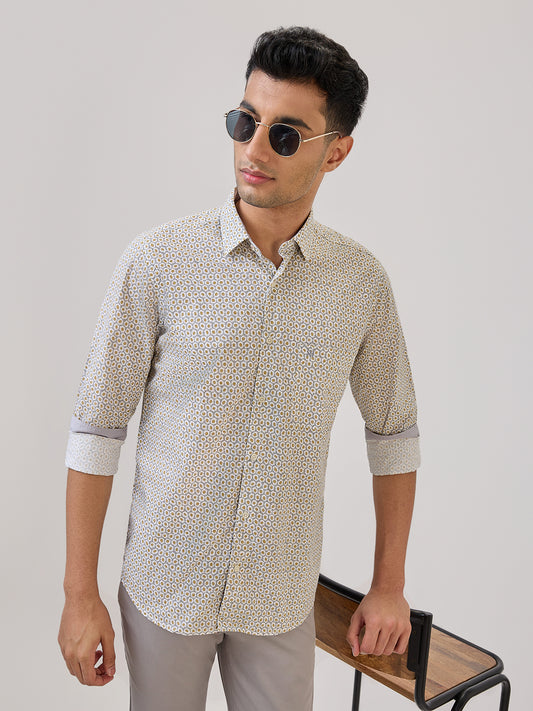 Raymond Yellow Casual Shirt 