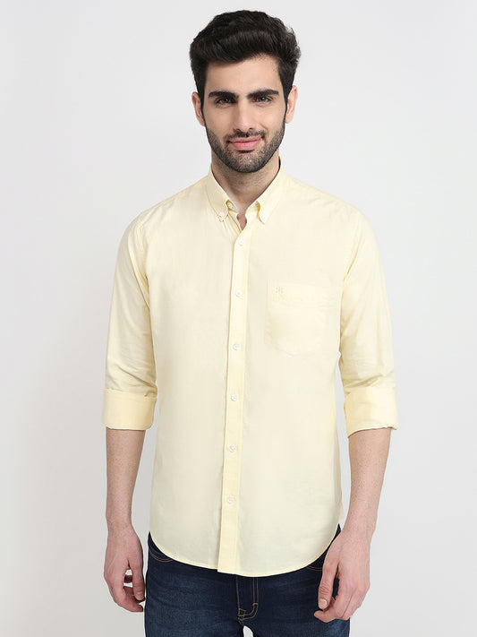 Raymond Yellow Casual Shirt 
