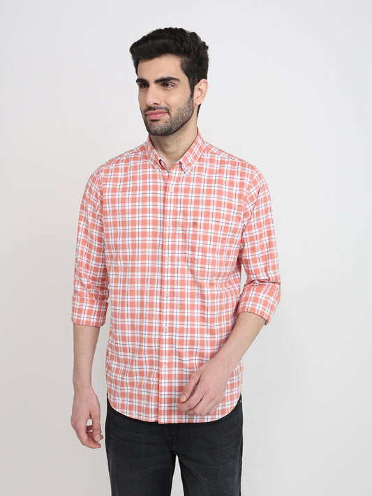 Raymond Orange Casual Shirt 