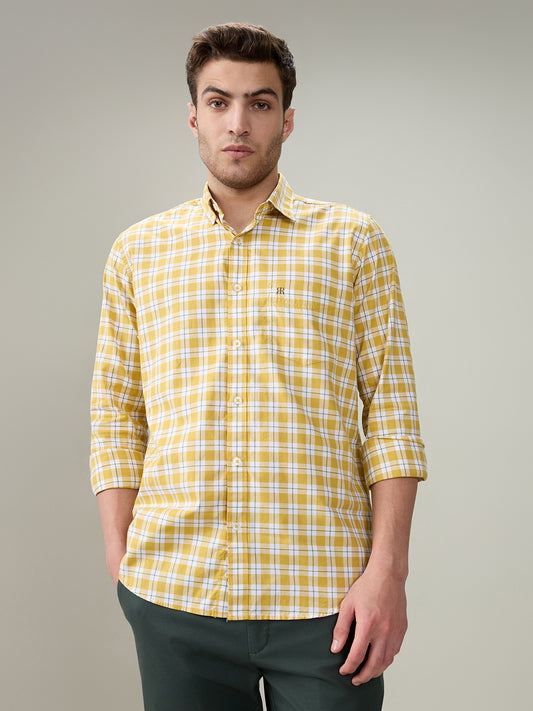 Raymond Yellow Casual Shirt 
