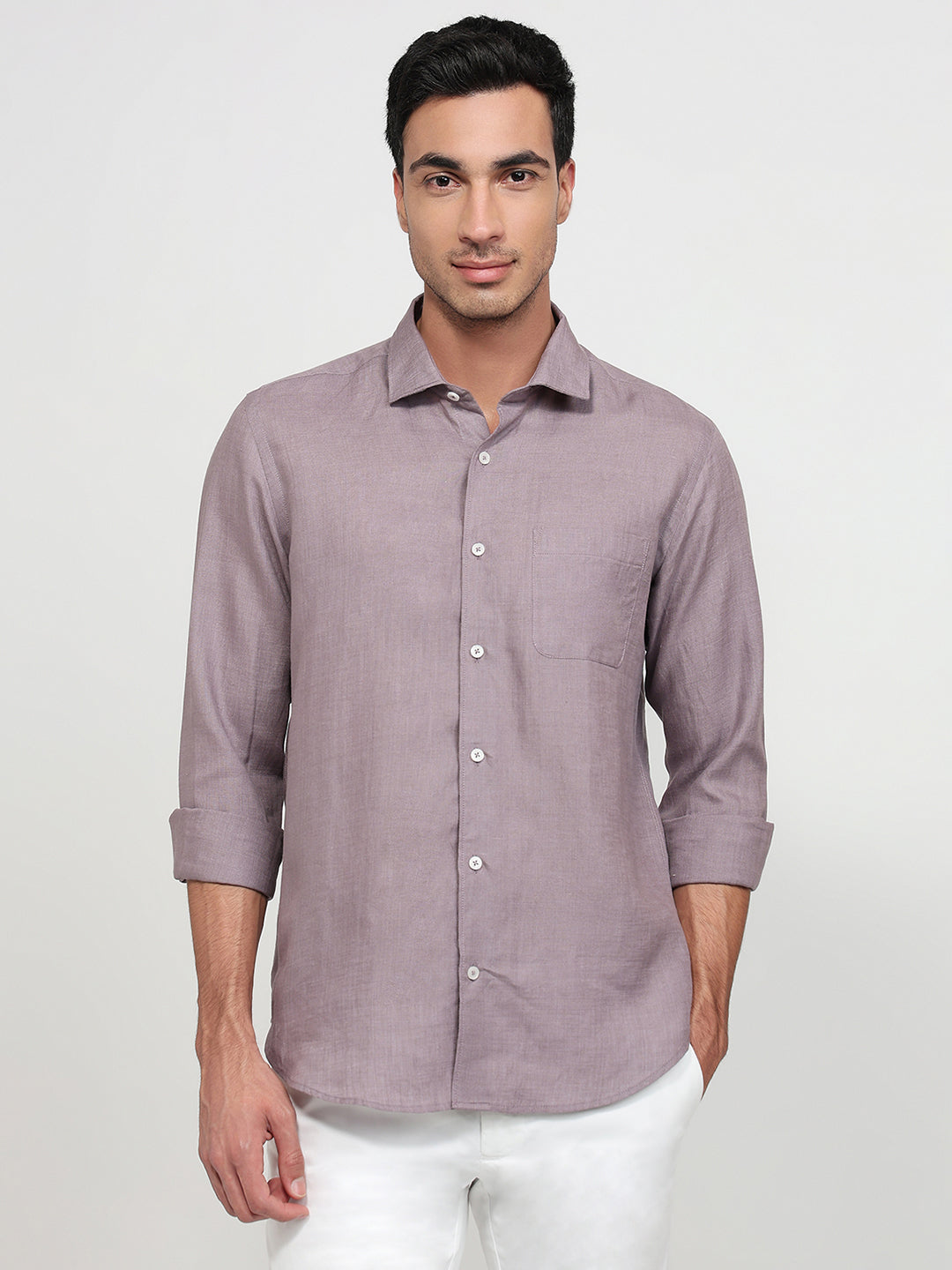 Raymond Purple Casual Shirt