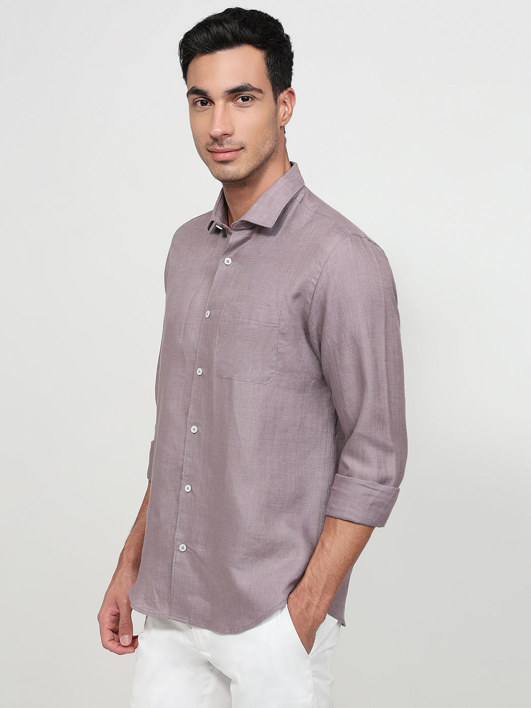 Raymond Purple Casual Shirt