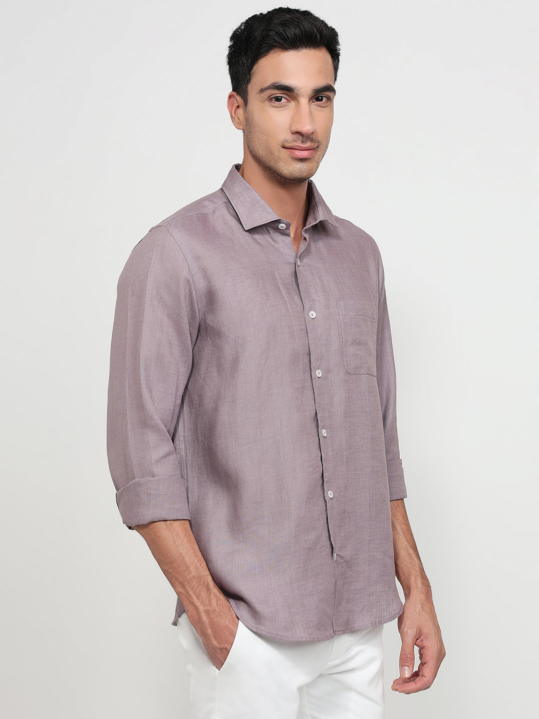Raymond Purple Casual Shirt