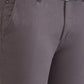 Raymond Grey Solid Contemporary Fit Cotton Blend Trouser